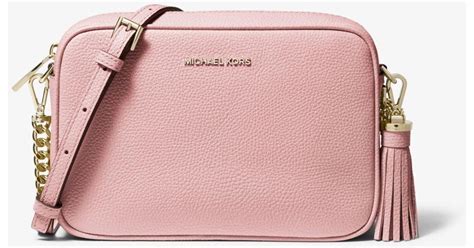 MICHAEL KORS Ginny Medium Pebbled Leather Crossbody Bag 